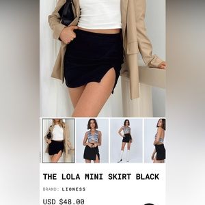 Princess Polly black mini skirt